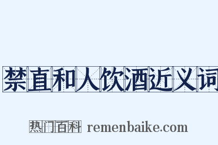 禁直和人饮酒近义词是什么意思的图片
